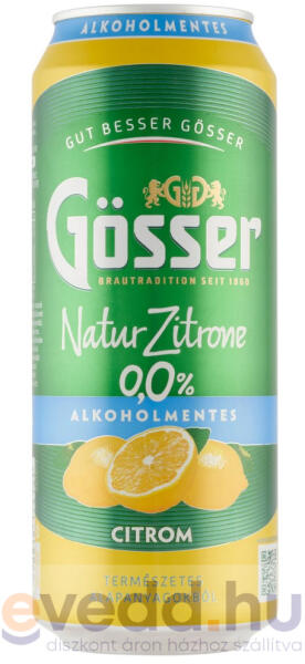 Gösser alkoholmentes citromos sör 0,5 L