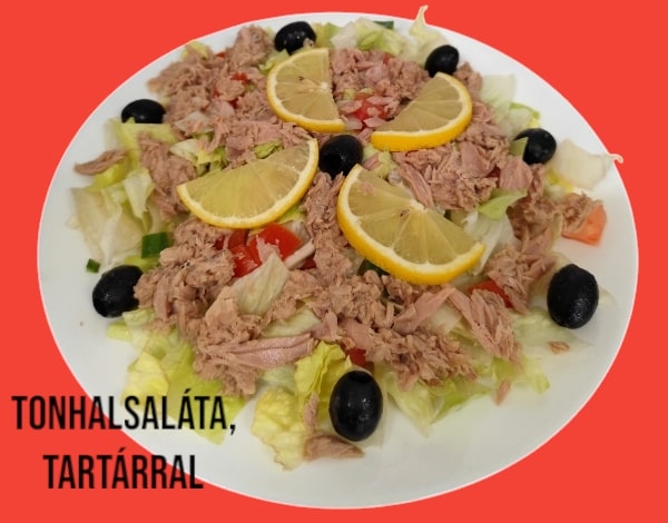 Tonhalsaláta, tartárral